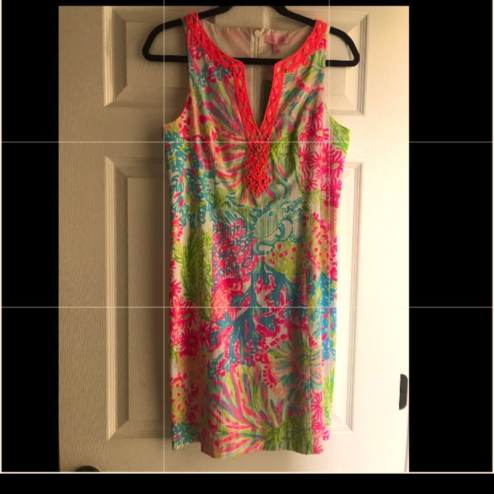 Lilly Pulitzer bright Lovers Coral dress